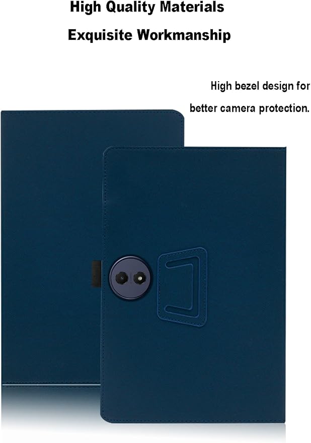 Case for TCL Tab A1 Plus 12.2 inch TCL Tab A1 Plus Tablet Case Folding Stand Protective Cover with Pencil Holder and Wrist Strap Full Protection. (Black)