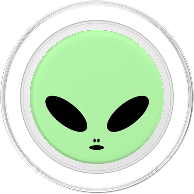 Hipster Alien Head - Cute Trendy Stay Weird UFO Mint Green PopSockets Adhesive PopGrip