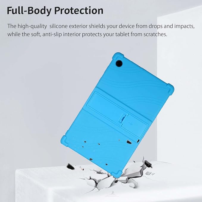 Case for T-Mobile Revvl Tab 2 10.1-InchCompatible with T-Mobile Revvl Tab 2 Android Tablet–Soft Silicone Protective Cover with Kickstand Shockproof Drop-Resistant Business-Style Stand(Black)
