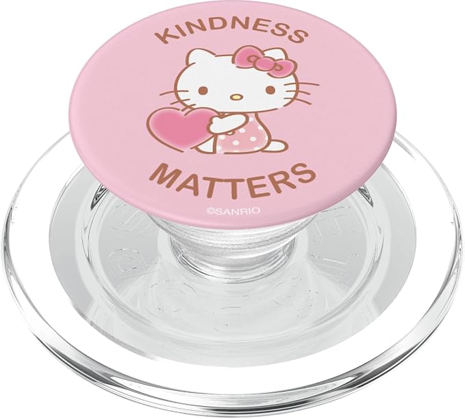Hello Kitty Pink Heart Cute Kindness Matters PopSockets Adhesive PopGrip