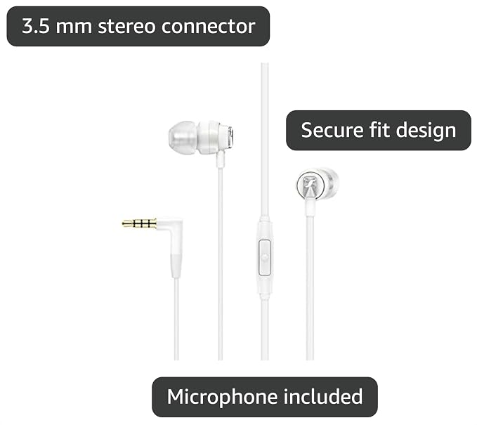 Sennheiser CX 300S in Ear Headphone with One-Button Smart Remote - Black