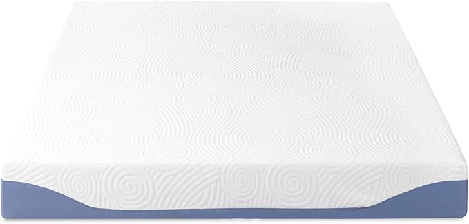 Mellow 8 Inch Cooling Gel-Infused Memory Foam Bed Mattress, Medium Firm Sleep and Breathable Fabric Cover, King , Mattress In A Box