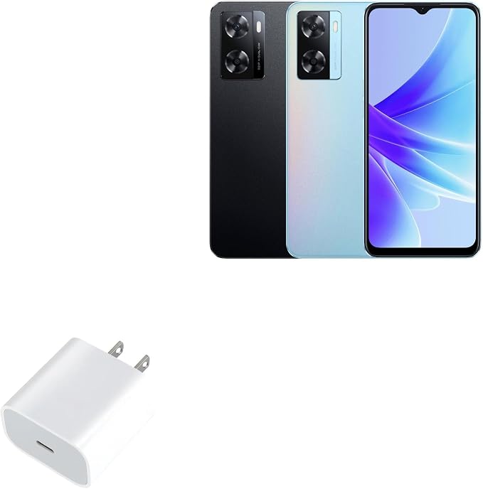 BoxWave Charger Compatible with Oppo A57s - PD GAN miniCube (30W) 30W Tiny PD GAN Type-C Wall Charger - Winter White