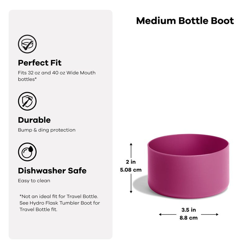 Hydro Flask Bottle Boot – Bottom Protector Sleeve – Silicone Water Bottle Accessory Medium Coconut Cream