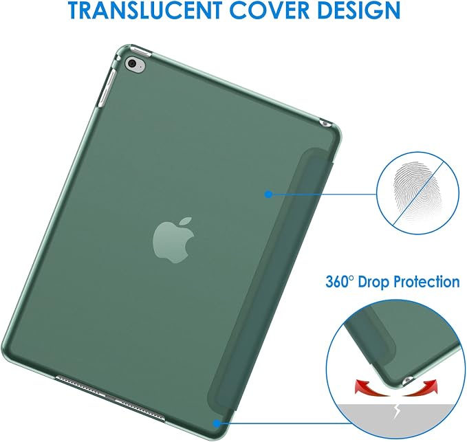 JETech Case for iPad Air 2 (2nd Generation) Smart Cover Auto Wake/Sleep (Blue)