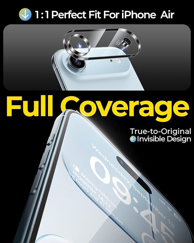 MRGLAS TOP 9H+ Glass 2+2 Packs for iPhone 16 Pro Privacy Screen Protector 6.3'' with Camera Lens Protector [Zero Bubble Auto-Dust Removal] [10X Military Protection] Tempered Glass Full Edge Coverage