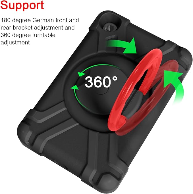 AKABEILA Compatible with Amazon Fire HD 8 2020/2022 Tablet Case，Rugged Kids Case with Stand Lightweight Shockproof Kids Friendly Tablet Cover Black