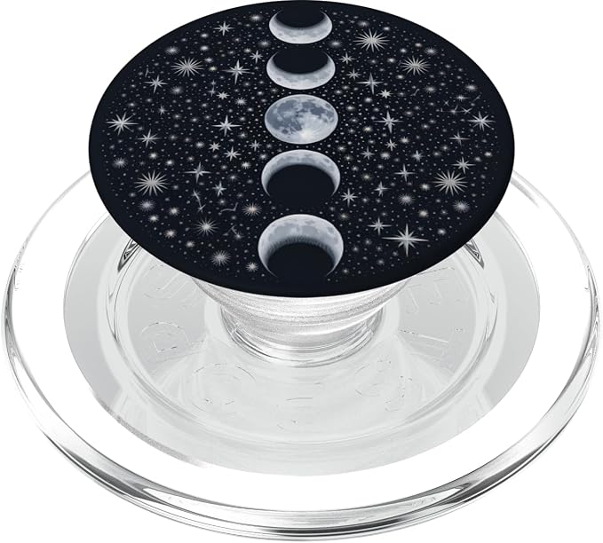 Moon Phase Crescent Moon Galaxy Astronomy Stargazer PopSockets Adhesive PopGrip