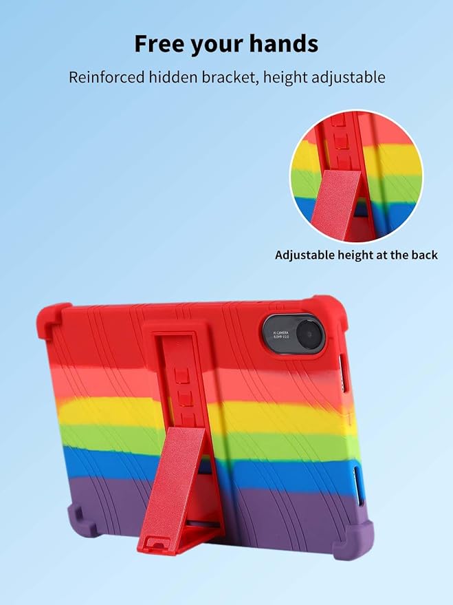 Case for Xiaomi Redmi Pad 2 Tablet 11inchNOUKAJU Tablet Protection CaseAdjustable BracketSoft SiliconeSilicone Protection Cover for Redmi Pad 2(Black)