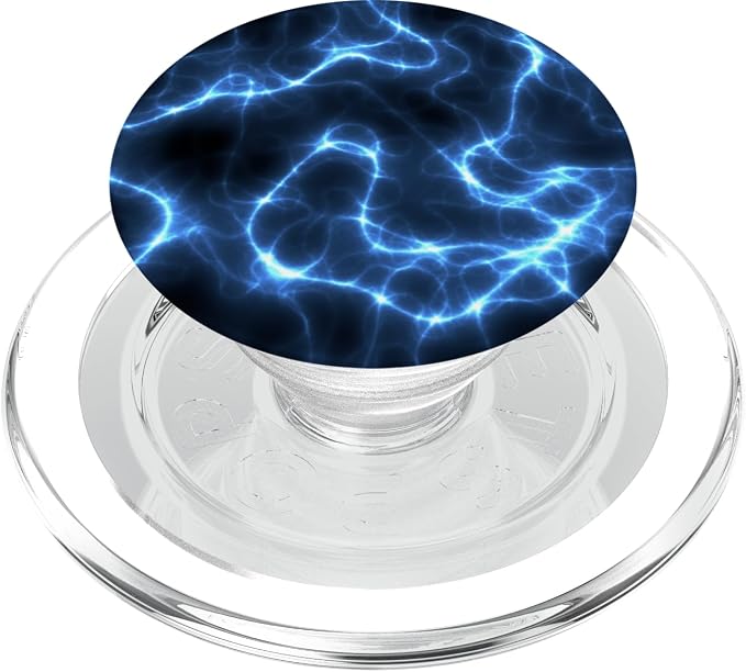 Blue lightning abstract pattern phone grip for scientists PopSockets Adhesive PopGrip