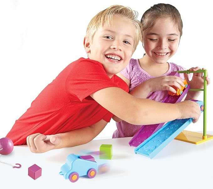 Learning Resources STEM Force & Motion Activity Set - Toddler Sensory Toys, Critical Thinking, Problem Solving, Building Toys, Fine Motor Skills, Physics Games for Kids, Gifts for Boys and Girls