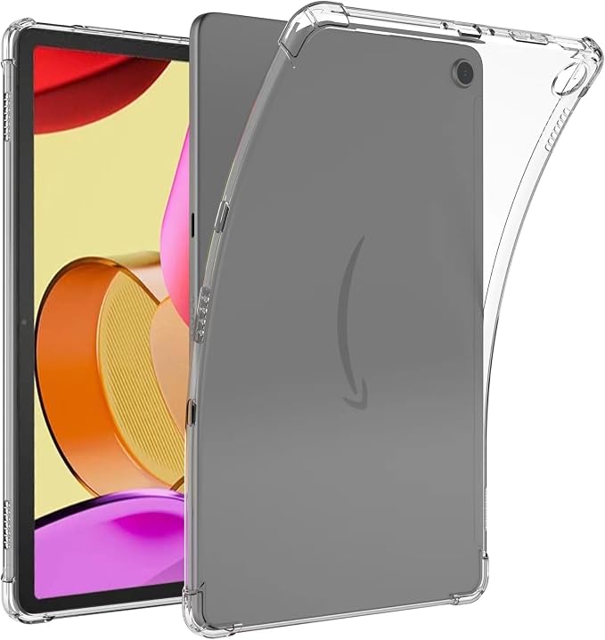 Clear Case for All-New Amazon Kindle Fire Max 11 Tablet (13th Generation 2023 Release) 11 Slim Lightweight Shell Transparent Soft TPU Back Shockproof Crystal Reinforced Corner Cover Clear