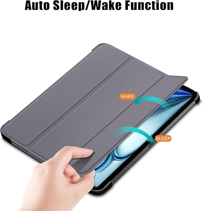 for iPad (A16) 11th Generation 11 inch 2025 &amp iPad 10th Generation Case 10.9 2022 with Stand [Auto Sleep/Wake] Smart PU Leather &amp Hard Bumper Shockproof Tri-fold Cover Almond Tree Flower