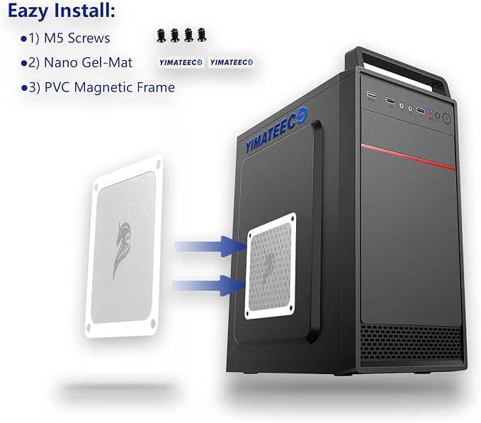 140mm Fan Filter PC Dust Filter Computer Fan Grills Dust Mesh Magnetic Frame PC
