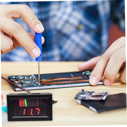 Battery Charge Level Indicator Universal Car Battery Capacity Meter Tester Checker 12v-60v Red Motorcycle Checker Auto Tester Fuel Gauge Indicator