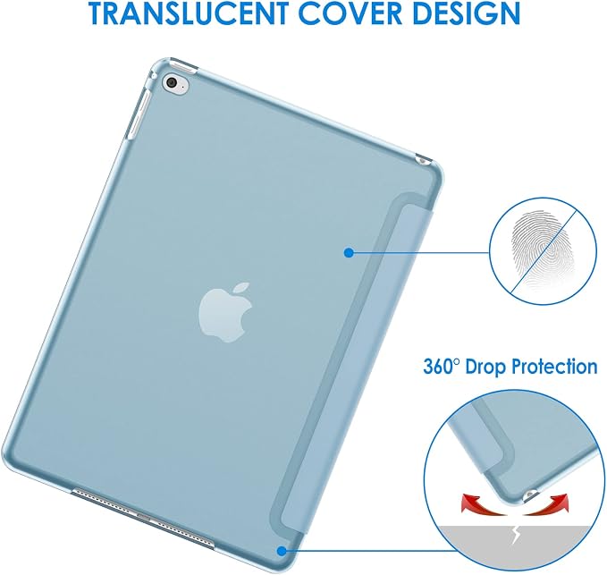 JETech Case for iPad Air 2 (2nd Generation) Smart Cover Auto Wake/Sleep (Blue)
