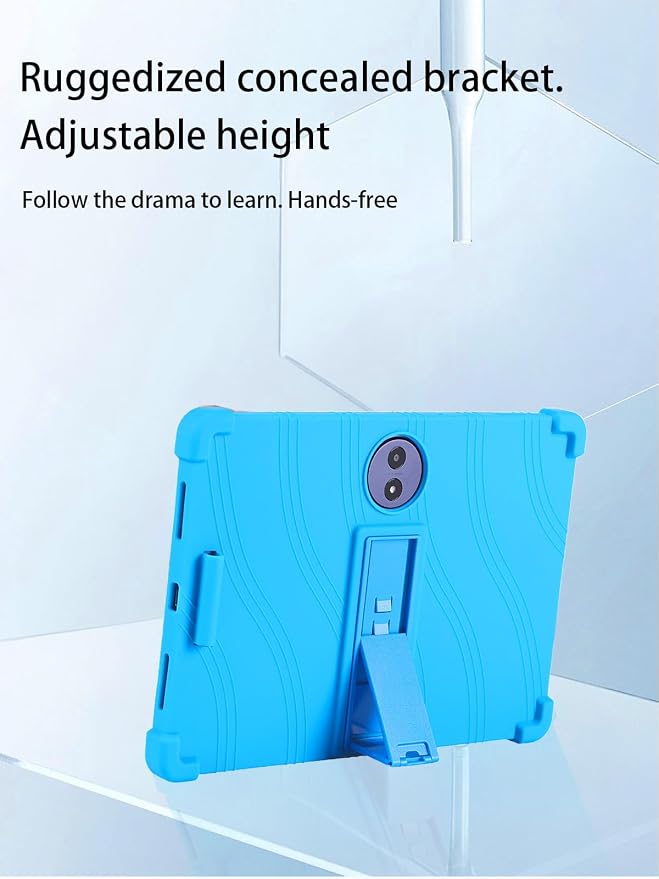 for TCL TAB A1 Plus Android 16 Tablet12.2 2.4K Ultra Clear Display Tablet Model CaseUYRUREL Soft Silicone Adjustable Stand Cover Lightweight Kids FriendlyBlack.