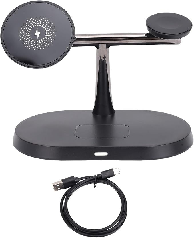 Cuifati 3 in 1 Wireless Charger Stand Fast Magnetic Charging Station for Multiple Devices with 15W Output for Phones