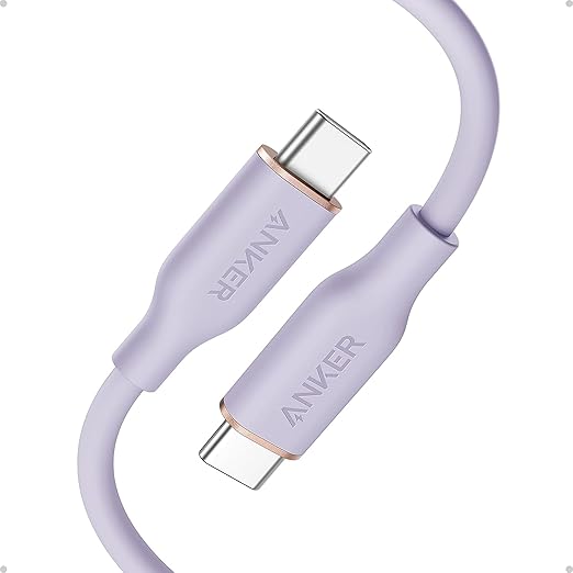 Anker USB C Cable 240W Type C Fast Charging (2-Pack 6 ft Black + White) | USB 2.0 for iPhone 17 / 16 / 15 Series MacBook Pro 2020 and More