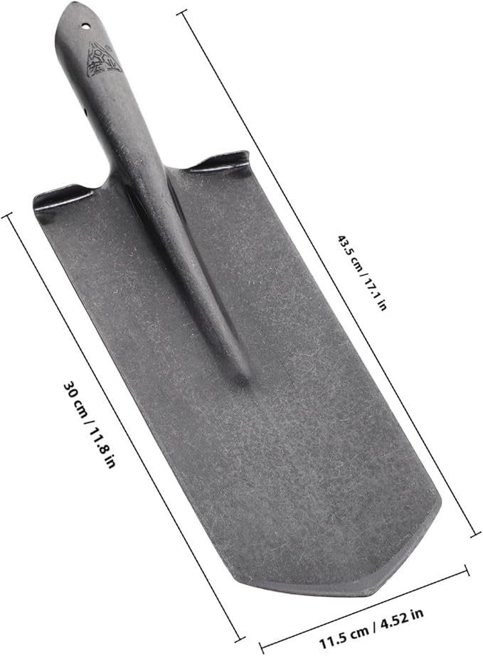 Heavy-Duty Manganese Steel Garden Spade for Digging with Narrow Tip, Thickened Handheld Shovel for Planting and Tree Transplanting in Gardening and Farming