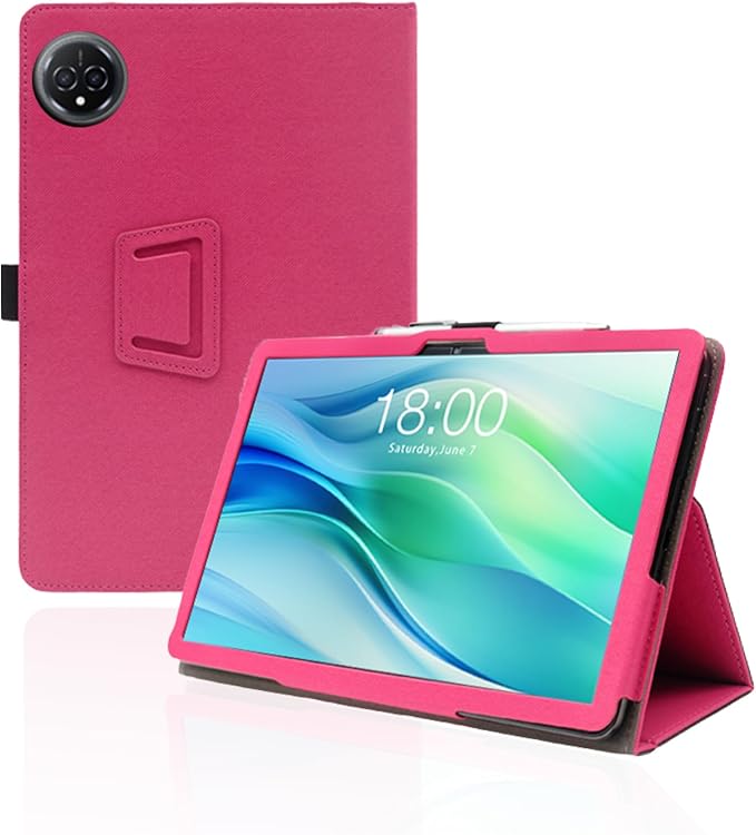 for FEONAL D126 11 Inch Android 14 Tablet CaseFolding Stand Protective Cover with Pencil Holder and Wrist StrapFull Protection Premium PU Scratch Resistant(Black)