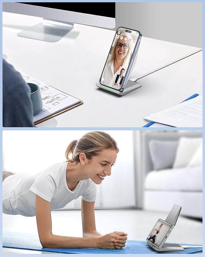 Fast Wireless Charger, [2 Pack] NANAMI Qi Certified Wireless Charging Stand for iPhone 16/16 Plus/16 Pro/16 Pro Max/15/14/13/12/12 Pro Max, Samsung Galaxy S24/S24 Ultra/S23/S22/S21/S20, Pixel 6/5/4XL