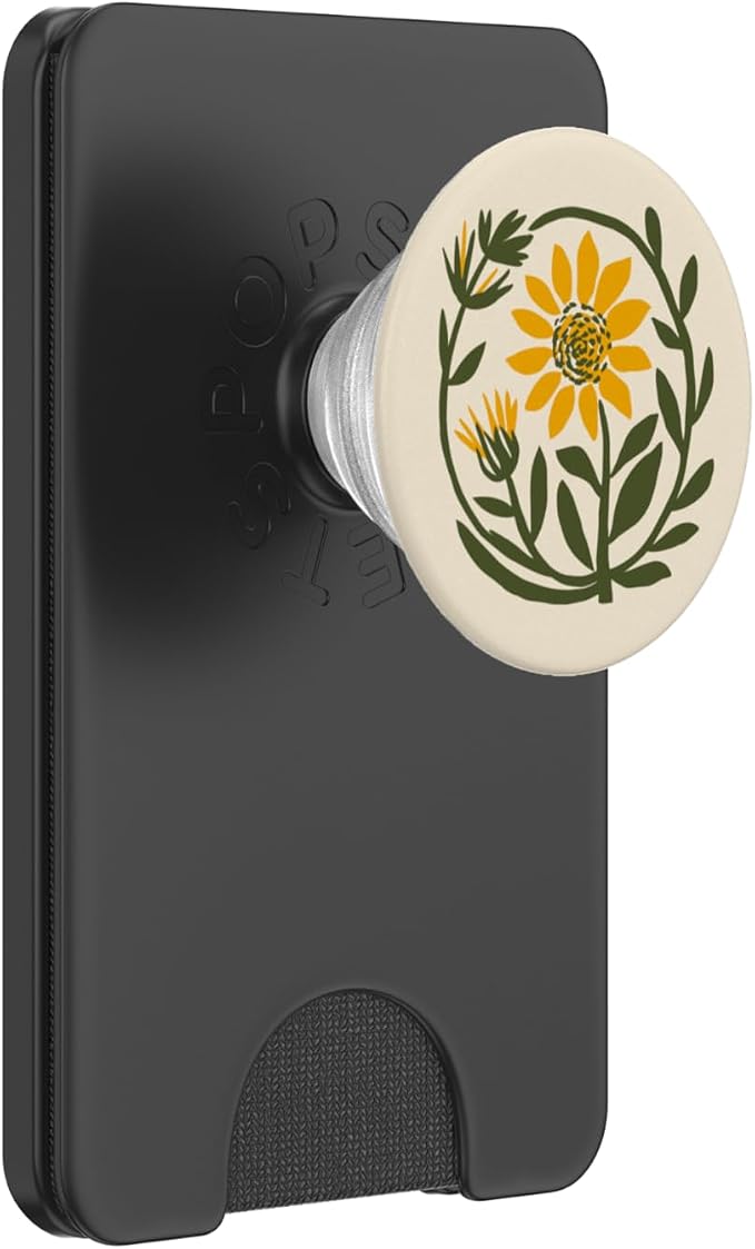 Boho Fall Flowers Sunflower Girly Nature Botanical Artsy PopSockets Adhesive PopGrip