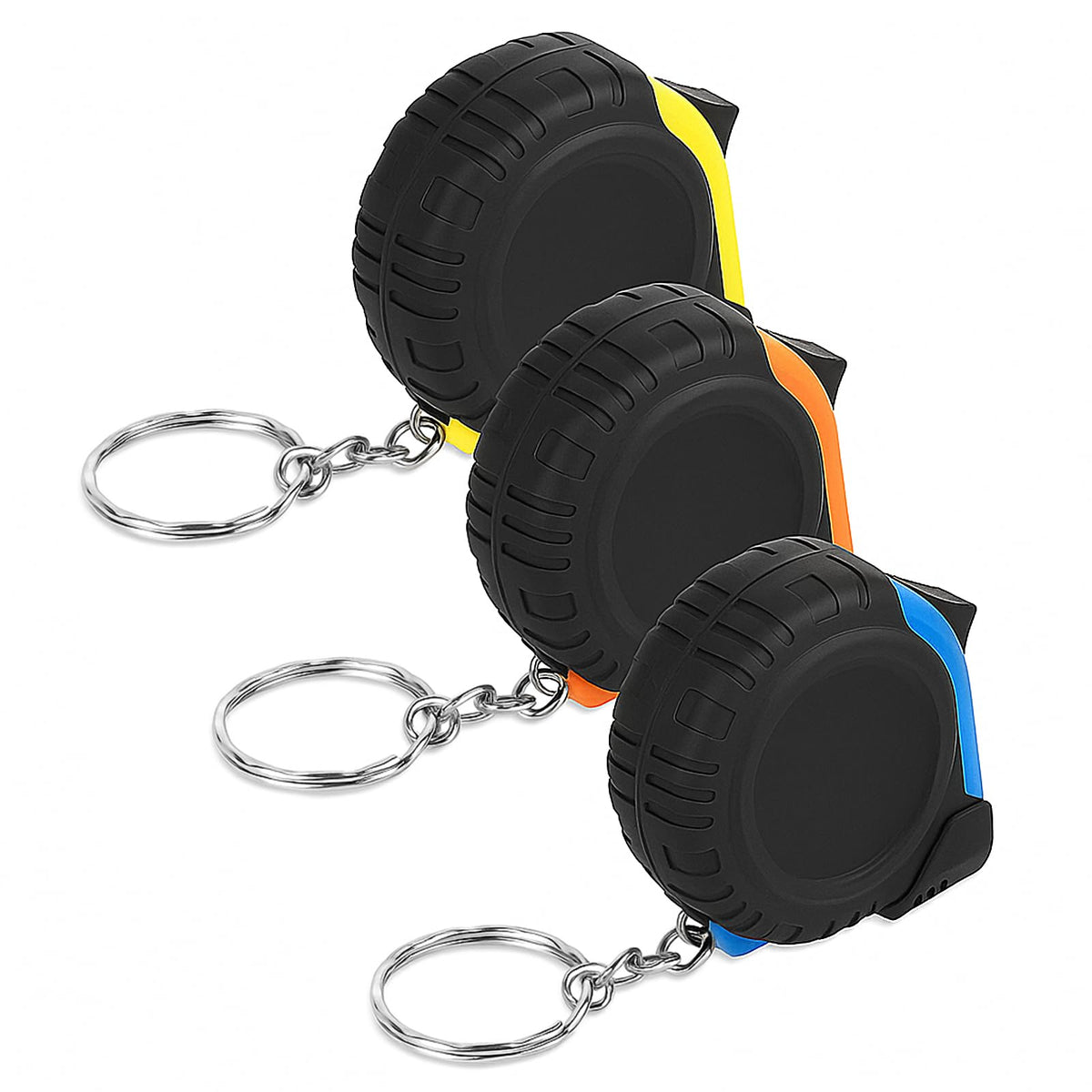 3Ft Mini Tape Measure 3 Pcs Small Measuring Tape Retractable Pocket Measurement Tapes Metric/Inch Keychain Tapes Measure Easy Read