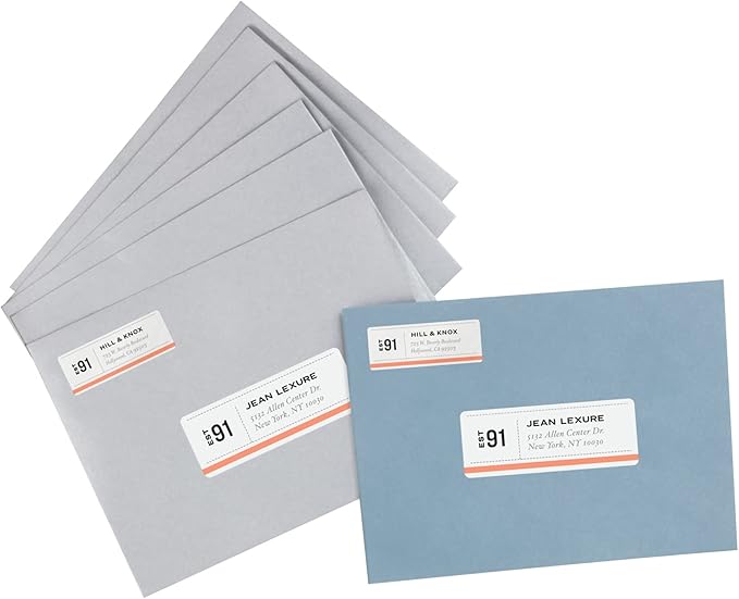 Avery Repositionable Printable Address Labels with Sure Feed, 1" x 2-5/8", White, 750 Blank Mailing Labels (58160)