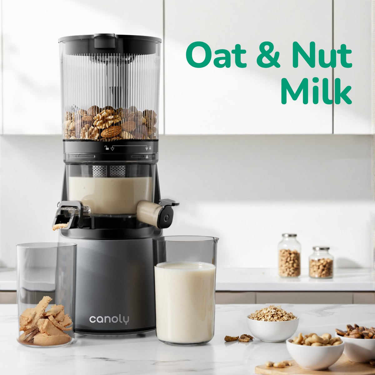 Canoly 3-in-1 Cold Press Juicer C16, Makes Juice & Sorbet & Nut Milk