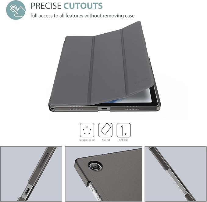 ProCase Smart Case for Galaxy Tab A8 10.5 Slim Stand Hard Back Shell Protective Smart Cover Case for Galaxy Tab A8 10.5 Inch 2022 SM-X200 X205 X207 -Black