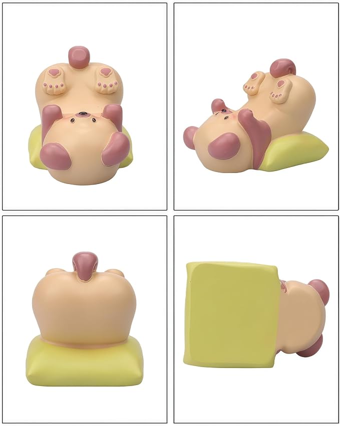 Cute Dog Phone Stand Multi-Purpose Resin Phone Holder Desk Decor for Home Office Bedroom