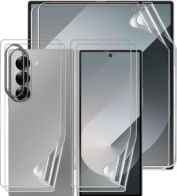2 Sets Screen Protector for Samsung Galaxy Z Fold 4 7.6 High Definition Clear Soft TPU Screen Protector 2 Front + 2 Inner Flexible Film Hydrogel Self-Healing Bubble-Free