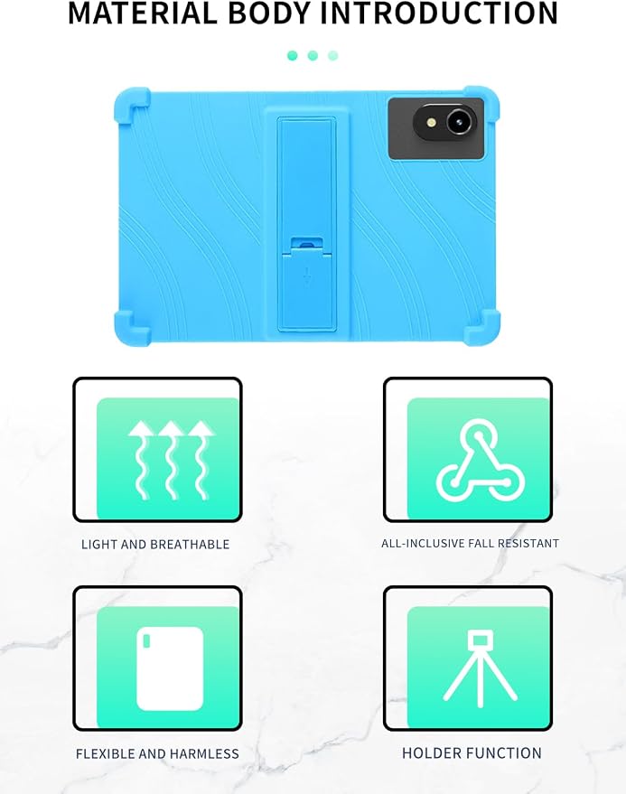 Case for ApoloMedia EP1095T 11 Tablet 2025 Android 15，WUNIAK Shock Proof Lightweight Stand Rubber Shell Protective CoverKids Friendly Soft Silicone Adjustable Stand CoverBlack