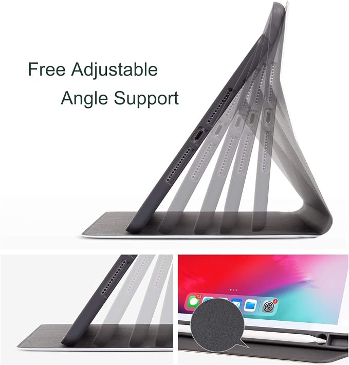 Compatible for Apple iPad Pro 11 Inch 2022/2021/2020/2018 Model (4th/3rd/2nd/1st Generation) with Pencil HolderAdjustable Folio Protective Tablet CoverCamouflage Deer