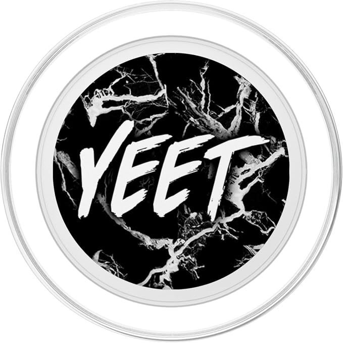 Cool Yeet Saying Design Funny Pop Up Gift for Kids on Black PopSockets Adhesive PopGrip