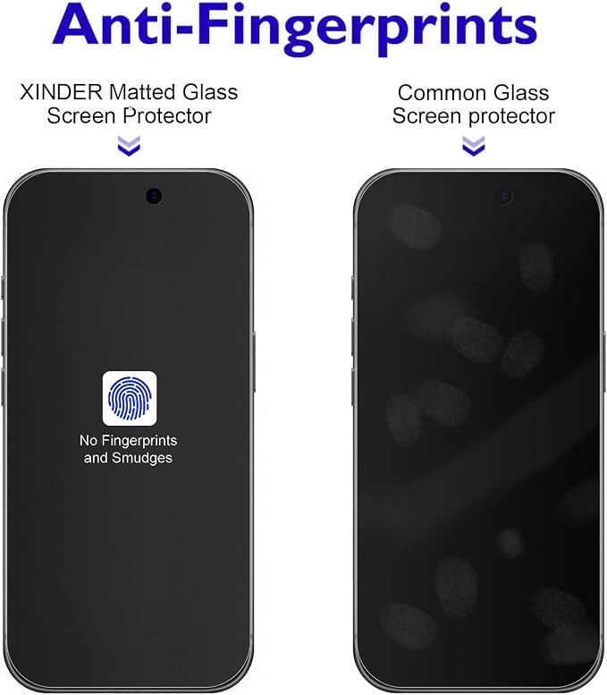 Designed for iPhone 17 Matted Tempered Glass Screen Protector [Military Grade Shatterproof &amp Longest Durable] Auto Dust-Elimination Installation Box Bubble Free Easy Installation 2 Pack