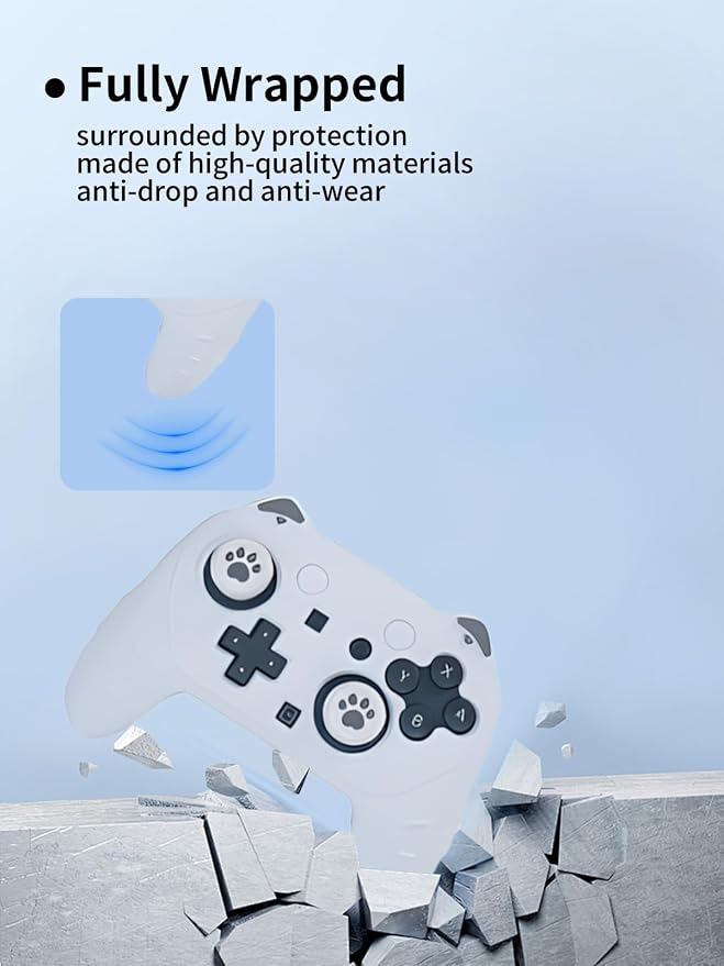 Case for Nintendo Switch 2 Pro ControllerUYRUREL Premium Sillence MaterialShock-Absorbing and Anti Drop Protection Soft Shellwith Stickers and Thumb GripsBlack.