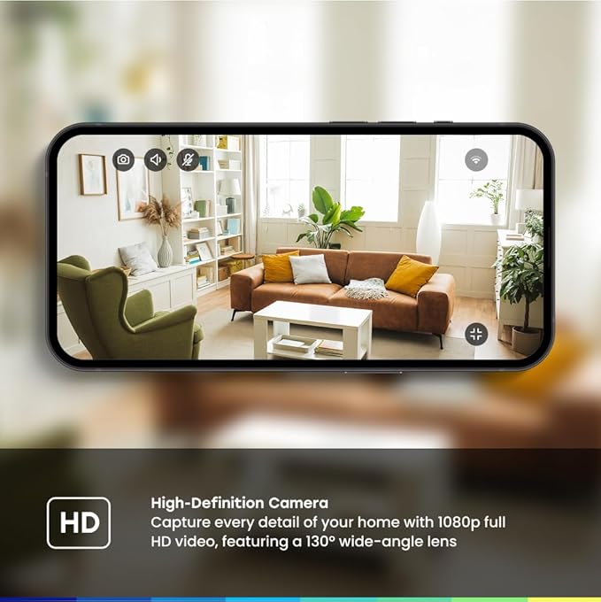 Chamberlain myQ Smart Indoor Security Camera – 1080p HD Video, Night Vision, Motion Detection, Wi-Fi, Two-Way Audio, Smartphone Control, 2 Pack