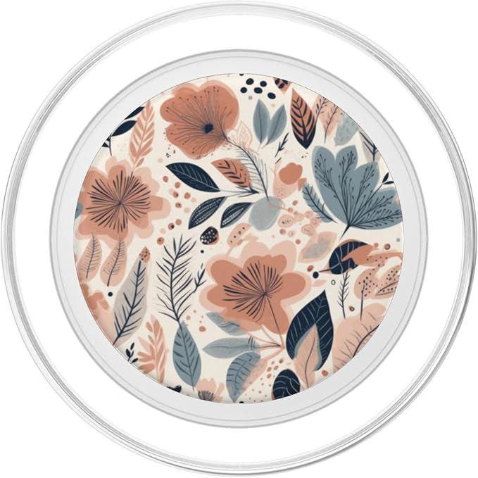 Boho Cream Aesthetic Neutral Floral Wild Flower Pattern PopSockets Adhesive PopGrip
