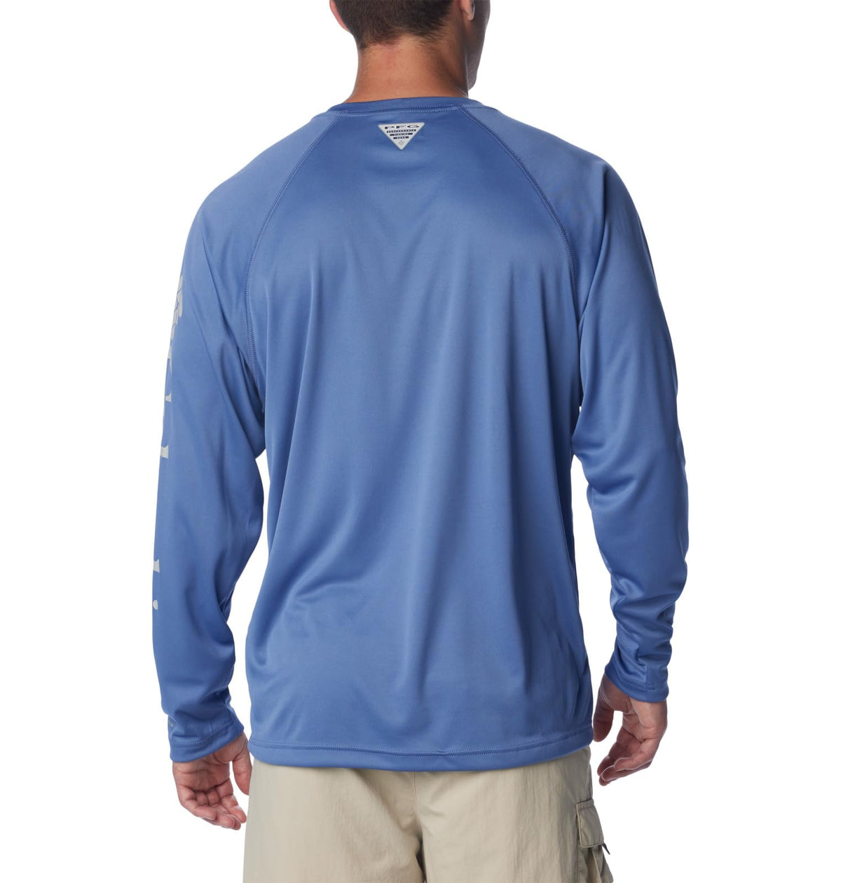 Columbia Men's Terminal Tackle Long Sleeve Shirt, Bluebell/Cool Grey Logo, 3X Big