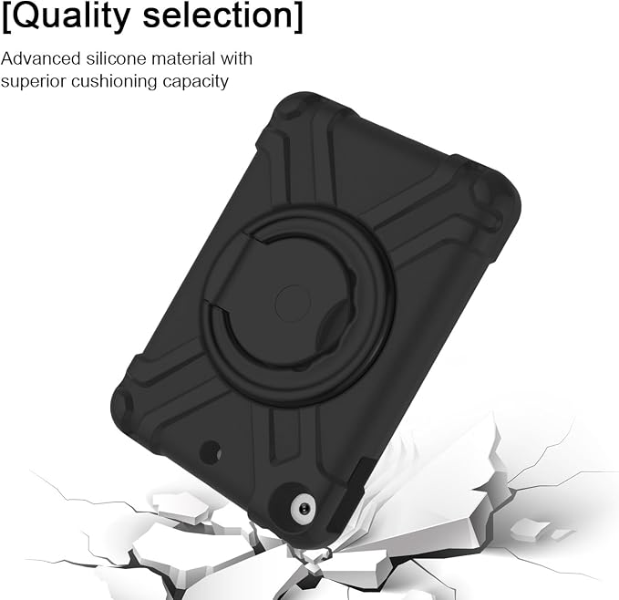 AKABEILA Compatible with Amazon Fire HD 8 2020/2022 Tablet Case，Rugged Kids Case with Stand Lightweight Shockproof Kids Friendly Tablet Cover Black