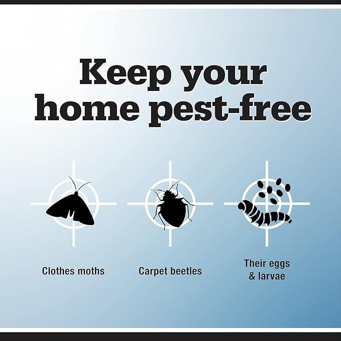 NO Moth Closet Hanger Refills - Kills Clothes Moths, Carpet Beetles, Eggs & Larvae (2 Moth Cakes, Pack of 6)