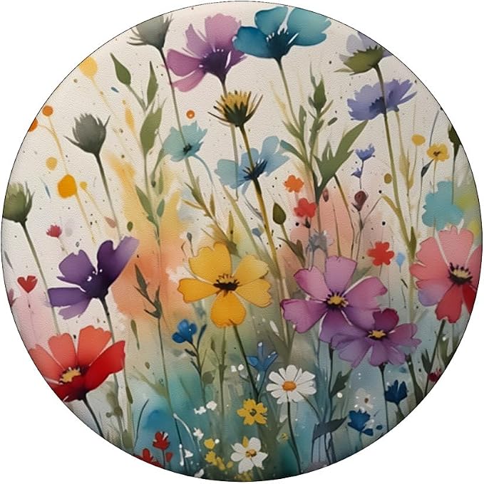 Wildflower Watercolor Floral PopSockets Adhesive PopGrip
