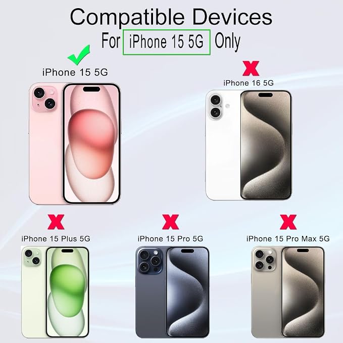 Ibywind 2 Pack Screen Protector For Apple iPhone 15 5G 6.19H Hardness Tempered GlassWith 1Pc Camera Lens Protector1Pc Back Carbon Fiber Film