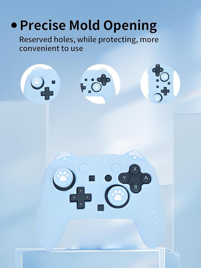 Case for Nintendo Switch 2 Pro ControllerUYRUREL Premium Sillence MaterialShock-Absorbing and Anti Drop Protection Soft Shellwith Stickers and Thumb GripsBlack.