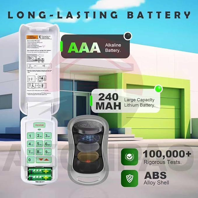 Genie Garage Door Opener Keypad & Remote GK-R G3T-R, Wireless Keyless Intellicode【10-Year-Warranty】