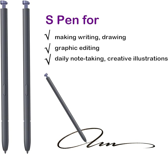 2 Pcs Galaxy S26 Ultra Stylus Pen for Samsung Galaxy S26 Ultra S PenS26 Ultra Pen Replacement for Samsung Galaxy S26 Ultra 5G 6.9 in S Pen All VersionsEJ-PS948BBEGUJ(Black)