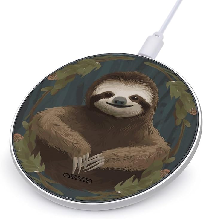 Sloth Wireless Charger Magnetic Phone Induction Charger 10w Fast Wireless Charging Station Compatible with iPhone 17 16 15 14 13 12 Pro Max Samsung Galaxy S25 S24 S23
