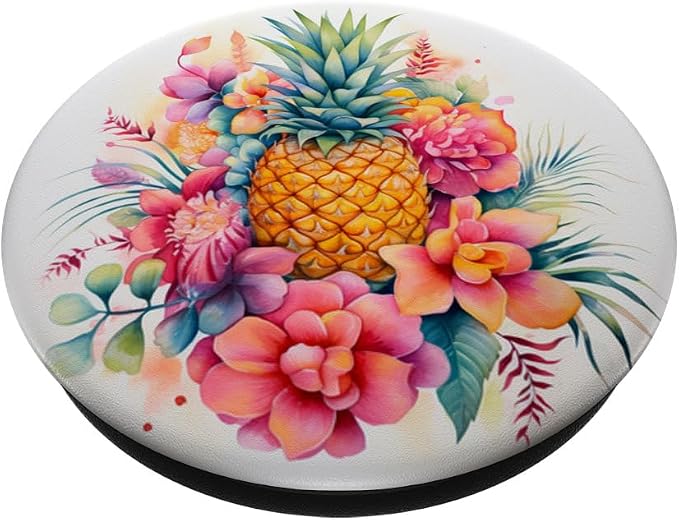 Pineapple Watercolor PopSockets PopGrip for MagSafe